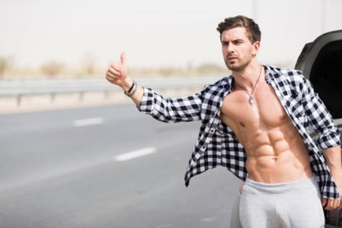 HEN HITCHHIKER STRIPTEASE - 1