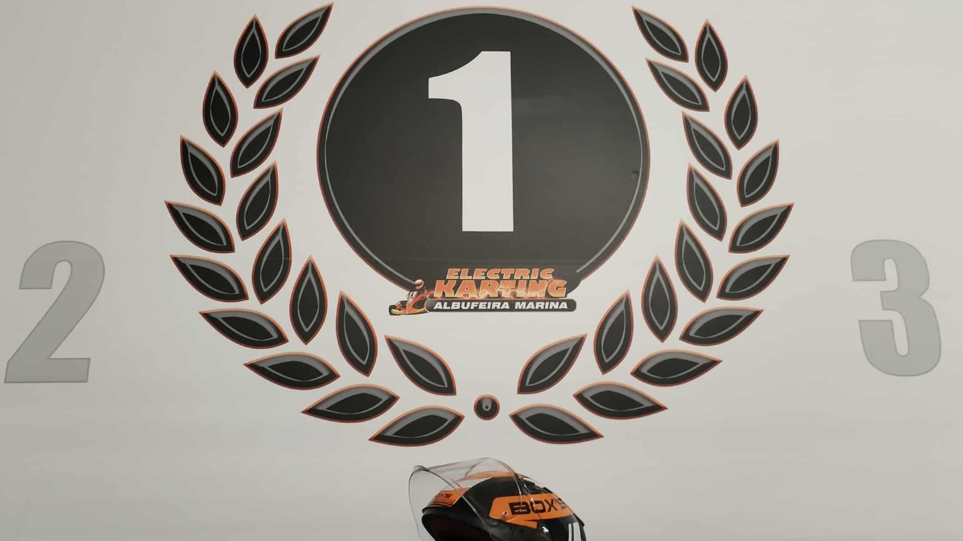 indoor go-karting podium