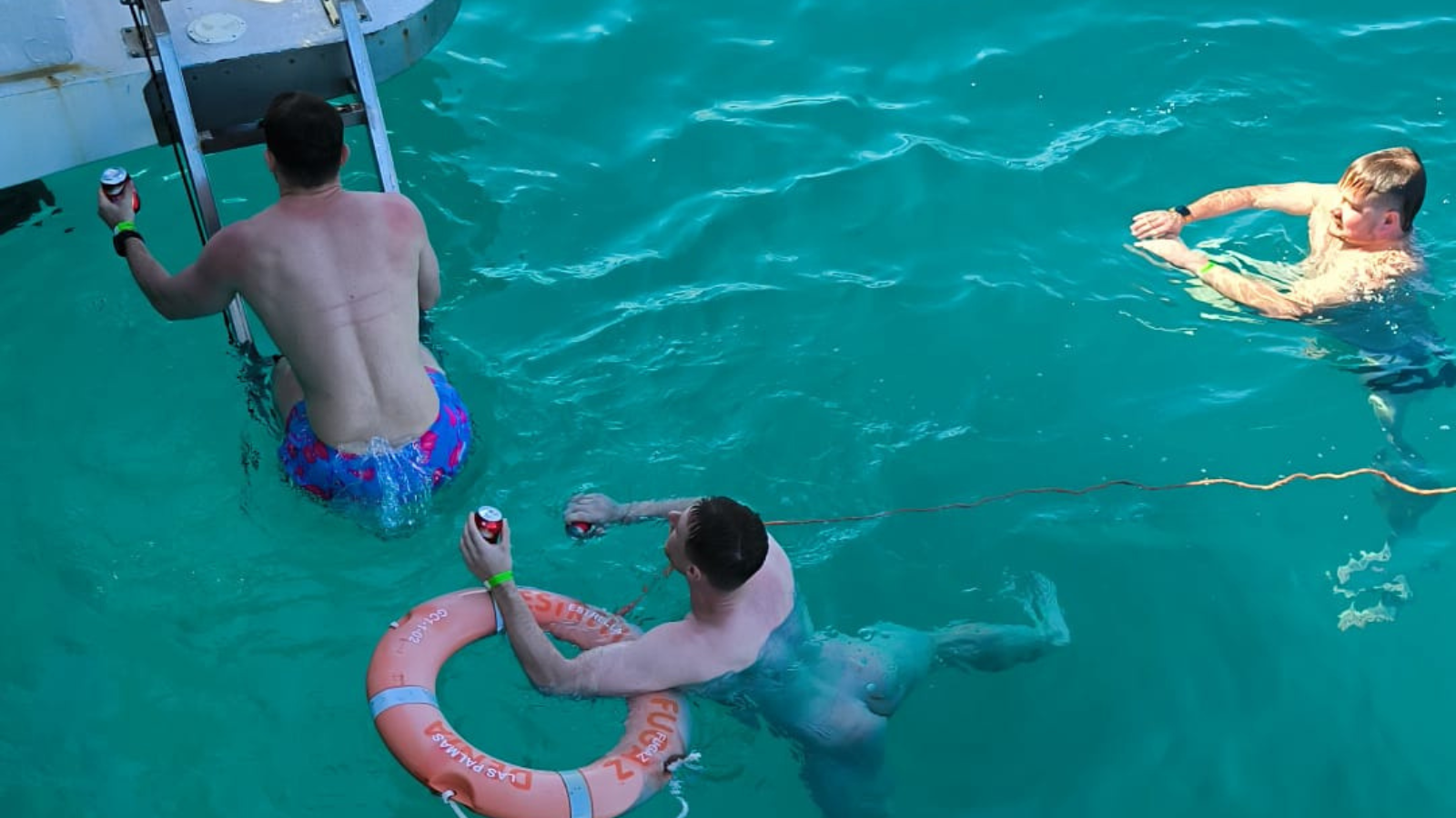 party boat swim stop