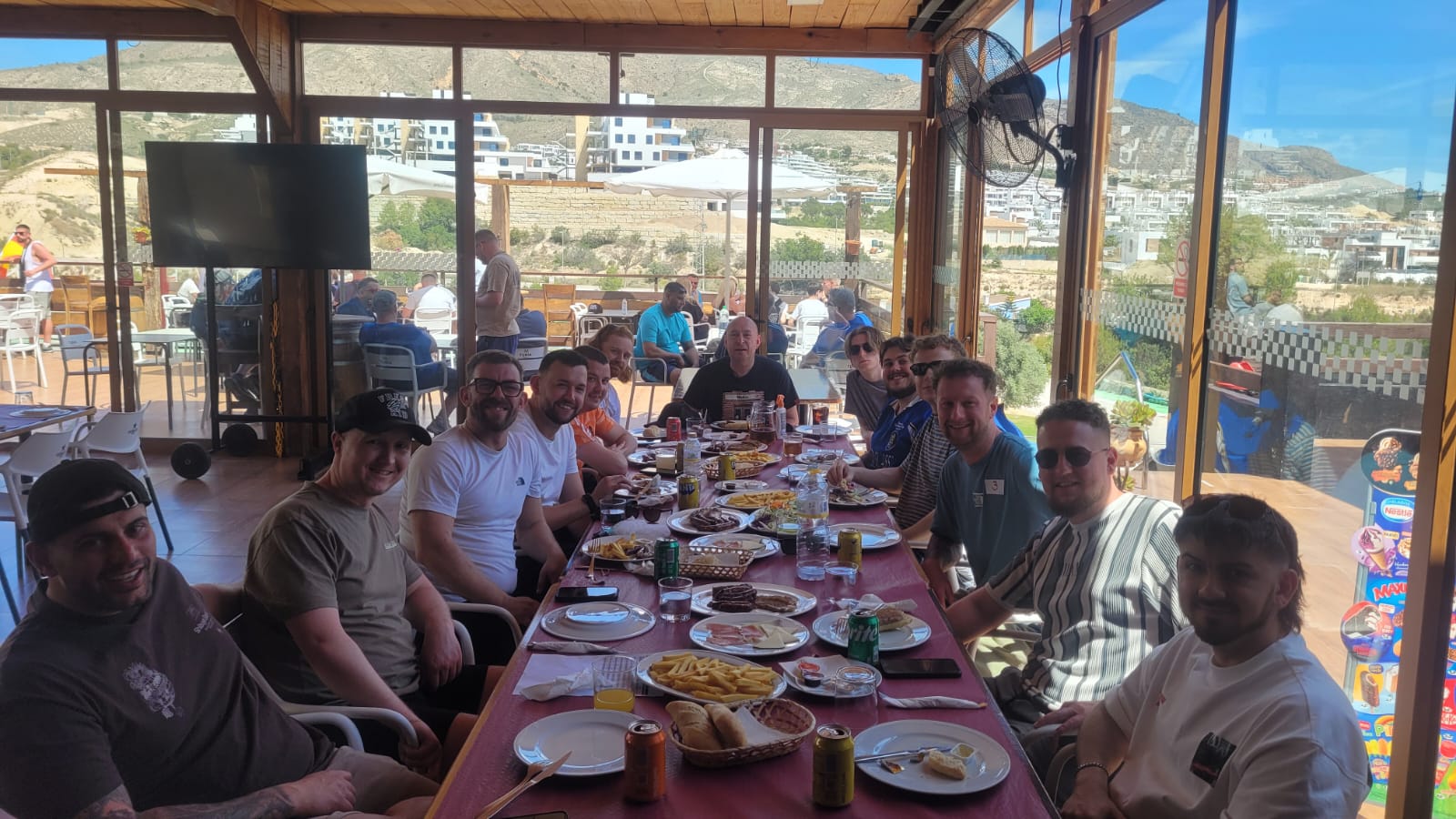BBQ and beers after Benidorm karting session