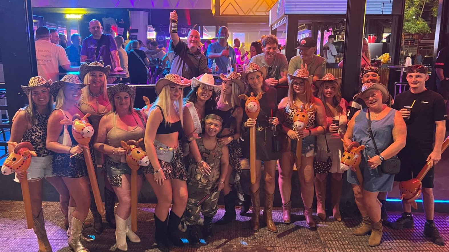 hen party dwarf handcuff prank