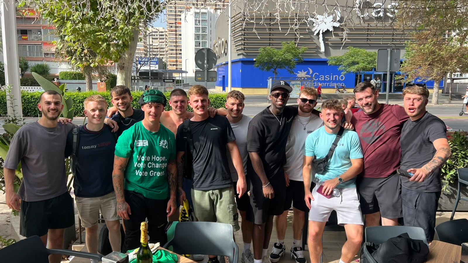 Stag group enjoying a weekend in Benidorm