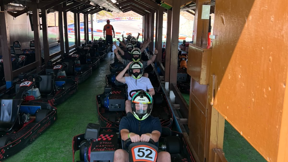 stag party in karts