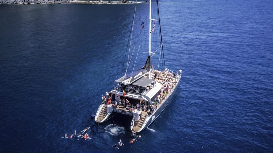 catamaran on the sea