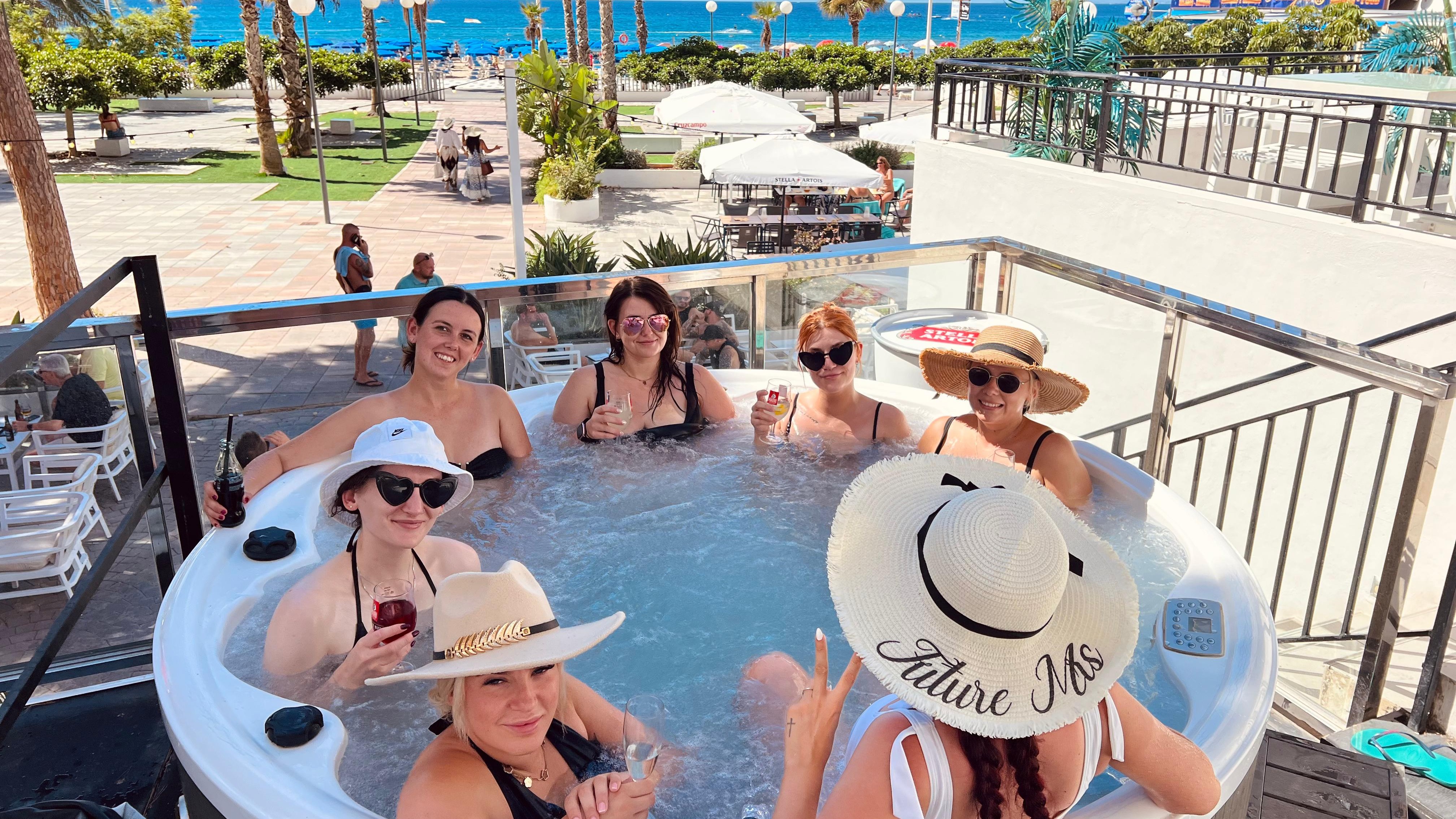 Benidorm skyline from VIP Jacuzzi Rooftop event