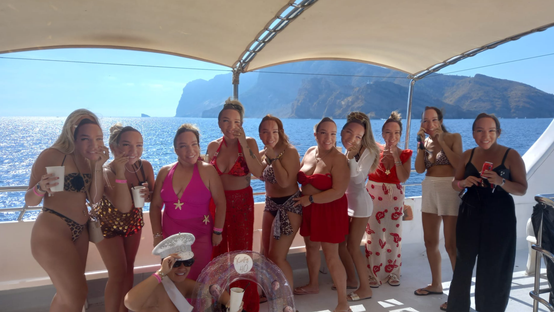 hen party on a boat